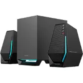 Edifier Hecate G1500 MAX 2.1 Computer-Lautsprechersystem, 60 W Gaming-Lautsprecher mit Subwoofer und Line-Out, RGB-Beleuchtung, Bluetooth 5.3, USB, USB‑C, 3,5 mm AUX-Eingang (Schwarz)