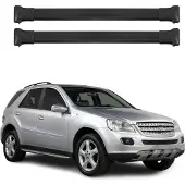 Omtec Dachträger Grundtäger für Mercedes ML Klasse W164 2005-2011 75kg Alu Schwarz 2x
