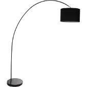 Steinhauer Stehleuchte Solva 1-flammig Schwarz Matt 170x35cm