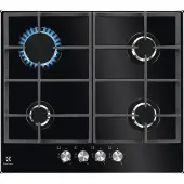 Electrolux KGG6426K, Schwarz, Integriert, 56 cm, Gaskochfeld, Glas, 4 Zone(n)