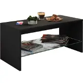 VCM Holz Couchtisch | Sofatisch mit ausreichend Stauraum | Maße ca. H. 40 x B. 90 x T. 40 cm | Wohnzimmertisch – Wisal