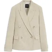 BOSS Regular-Fit Blazer aus strukturiertem Slub-Gewebe Grösse 46