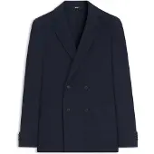 BOSS Gemusterter zweireihiger Slim-Fit Blazer aus Baumwolle Grösse 46