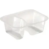 Duni 480x DUNIFORM PP-Schälchen 138 x 114 x 53 mm Transparent 2-Teilung
