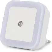 Entac Nachtlicht 0.5W quadrat. CW White Dämmerungssensor