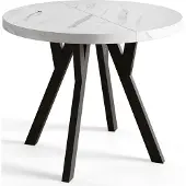 Alpi Möbel Esstisch Rund Ovo, Esstisch Ausziehbar 110-210 cm, Moderner Wohnzimmertisch und Küchentisch, Marmur