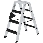 Proregal Stufen-Stehleiter beidseitig begehbar mit clip-step relax 2x4 Stufen