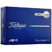 Titleist Golfbälle Tour Soft AIM 2026 - 12er Pack, weiss/rot