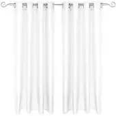 Arsvita 2er Pack Gardine Blickdicht Alessia mit Ösen 140x175cm weiß