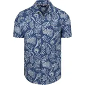 New zealand auckland (NZA) Shirt Kurzarm Piqué Flower Print Blau