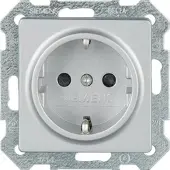 Siemens SCHUKO-Steckdose aluminiummetallic/ Schutzart IP20 m. Berührungs/Kinderschutz/1 Stk.