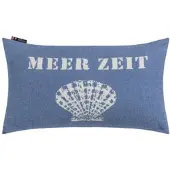 David Fussenegger Kissenhülle Nova 'Meer Zeit' 30 x 50 cm Marine- Blau