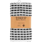 Tiseco Küchenhandtuch Home Studio Oman Black (3er-Set) - 50 x 70 cm