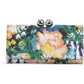 Ted Baker Leder Geldbörse Bouanne Bouquet Printed Leather Large Bobble Purse Multicol mehrfarbig
