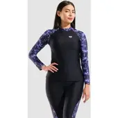 Arena UV-Shirt Slim Fit Langärmlig Damen Print - Black-batik - L