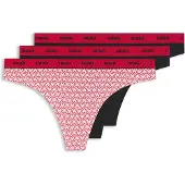 HUGO Design 10272521 Red Tanga 3 Einheiten