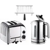 Dualit Frühstücksset inkl. 2er Toaster + 1,7 L Wasserkocher und Brötchenaufsatz