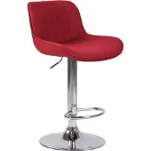 CLP Barhocker Lentini Stoff chrom rot