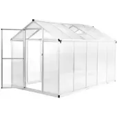 Furnicato Gewächshaus Aluminium 302x190x195 cm 11,19 m3