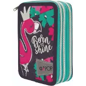 Giochi Preziosi GOPOP Flamingo Dreifach-Federmäppchen von