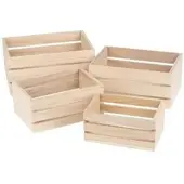 Ideen-mit-Herz Holzkiste 013461, Paulowniaholz, Set, braun, 4 Größen, 4 Stück