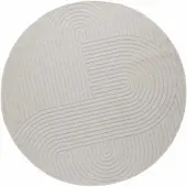 vidaXL Bereichsteppiche Rund PALMERAS Creme Ø 160 CM Polyester