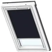 Velux Verdunkelungsrollo uni dunkelblau manuell Rahmen aluminium DKL Y43 1100S