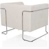 Hjh LIVING Curacao Cord 1 Sitzer Loungesessel Weiß Sessel Sitz Sofa
