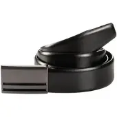 MONTI Koppelgürtel "BERLIN", Herren, Gr. 105, schwarz, Materialmix, unifarben, Gürtel Koppelgürtel, 3,5 cm breit, Klassisch-Business, Koppelschließe