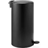 Hjh OFFICE Mülleimer 30 Liter CLEAN STEP 2 Abfalleimer Mülltrenner rund für Küche, Büro mit Step-On 60.5 x 33.5 x 29.0 cm