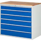 RAU Schubladenschrank XXL7.6, B1145xT650xH1035mm, B-Top-25mm, 6x Schublade-TA