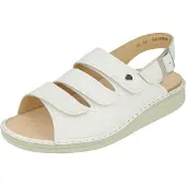 Finn Comfort Herren, Damen, Uni Sandale Sylt, Weiß, Classic, Leder, NEU - Damenschuhe Sandale bequem / lose Einlage, Weiß, leder (nappa)