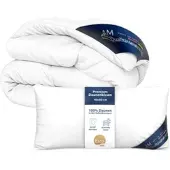AM Qualitätsmatratzen Premium Daunen Ganzjahres Bettdecken- & Kissen Made in Germany 220x240cm