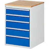 RAU Schubladenschrank Buche-Top und 5 x Schubl.-L 2x120 2x150 1x180mm