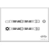 CORTECO 19018873 Bremsschlauch Vorne für OPEL REKORD E (17-19, 11, 14, 16) REKORD E Caravan (61, 66, 67) für VAUXHALL Carlton Mk3 Kombi (V87)