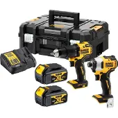 DeWalt ELEKTROWERKZEUG Combo DCK2062M2T DCD709+DCF809 18V 2x4.0Ah
