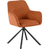 CLP Esszimmerstuhl Tipton Cordbezug 180 Grad Schwenkmechanismus bis 150 kg belastbar orange