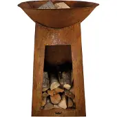 Jet-Line Feuerstelle Cambridge Firebowl 110 cm XXL Feuerkorb Feuerschale Rostoptik Garten Terrasse Outdoor