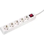As Schwabe as-Schwabe 5-fach Steckdosenleiste mit Schalter 1,4m Winkel-Schuko 230V 16A IP20