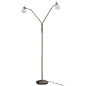 LINDBY Gwendolin 2 Stehleuchte Nickel - , Gwendolin, Metallisch, für Wohnzimmer, Metall, Modern