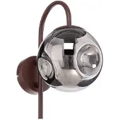 LINDBY Wandleuchte Valentina, Glas, rauchgrau, rund