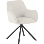 CLP Esszimmerstuhl Tipton Cordbezug 180 Grad Schwenkmechanismus bis 150 kg belastbar creme