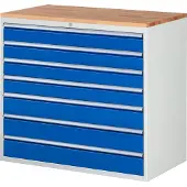 RAU Schubladenschrank Buche-Top und 7 x Schubl.-XXL 4x120 3x150mm