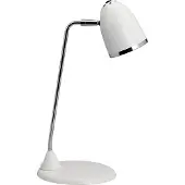 MAUL Schreibtischlampe MAULstarlet weiß LED E27 aus Metall mit verstellbarem Kopf