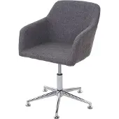 MCW Esszimmerstuhl MCW-A74, Drehstuhl Loungesessel, höhenverstellbar Textil, grau