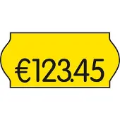 Creenline Preisetiketten leuchtgelb permanent 26,0 x 12,0 mm, 36 Rollen