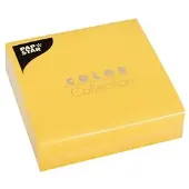 Papstar 700 Servietten, 3-lagig 1/4-Falz 33 cm x 33 cm gelb