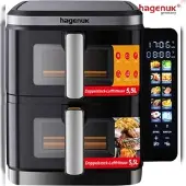 Hagenuk 12 Liter Doppel-Heißluftfritteuse 2800 Watt