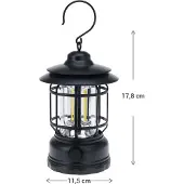 Redcliffs Camping Lamp Usb Rechargeable Black