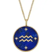 Fossil - Gold-plated necklace Aquarius Written in the Stars JF04849710